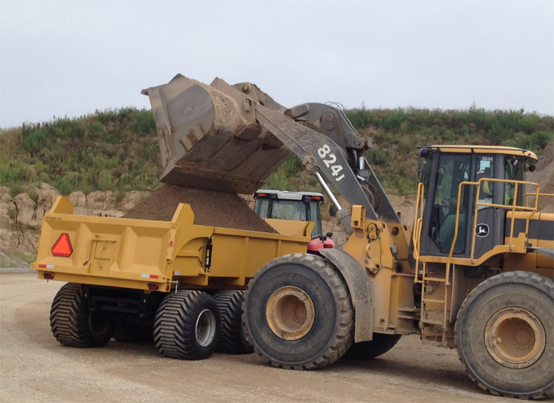 20 ton heavy duty off road construction dump trailer