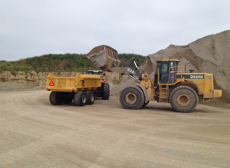 20 ton heavy duty off road construction dump trailer